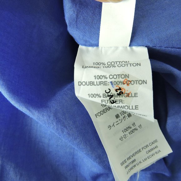 J Crew Pleated Chevron V-Neck Dress periwinkle - Picture 10 of 11